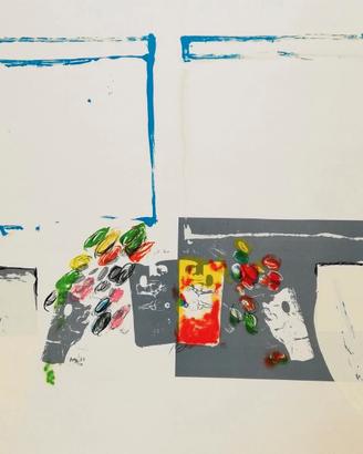 MARIO SCHIFANO: Litografia/Serigrafia 70x70 Pubbl.