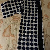 Vestaglia a pois bianca e blu