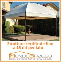 Gazebo fisso a pagoda 6x6 per tettoia e pergola