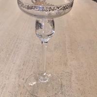 Candeliere in cristallo e argento