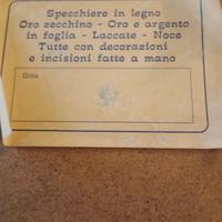 Specchiera in legno decorata a mano – 74×91 cm