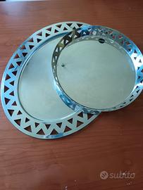 Coppia di Vassoi Alessi KK23 in Acciaio Inox 
