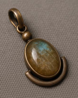 Ciondolo Argento 925 e Labradorite Natural Vintage