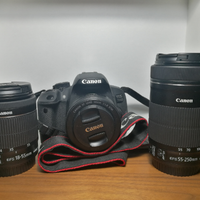 Canon eos reflex 700d+ 50mm,18-55mm,55-250mm