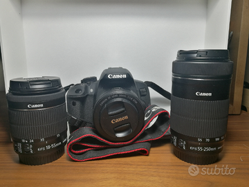 Canon eos reflex 700d+ 50mm,18-55mm,55-250mm