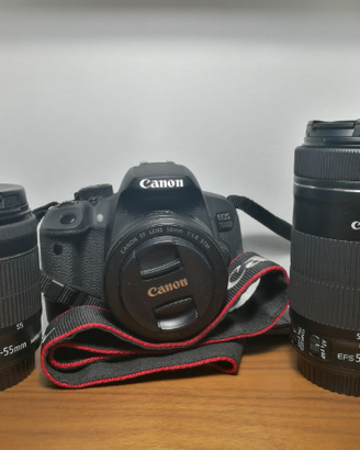 Canon eos reflex 700d+ 50mm,18-55mm,55-250mm