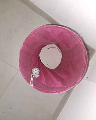 Tunnel Gioco Pieghevole per Gatti in Nylon Fucsia 