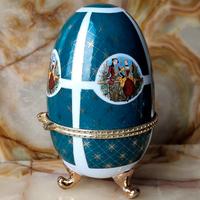 Lussuoso grande portauova rococò in stile Fabergé