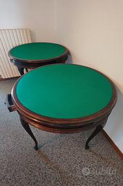 Coppia Tavoli da Gioco Antichi stile Queen Anne fi