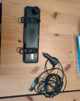 Dashcam a specchio G814 con camera frontale