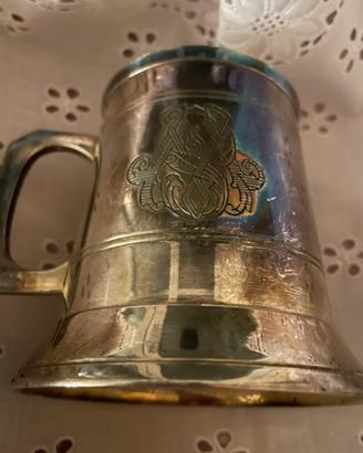 Vintage Boccale Old Sheffield monogrammi A-S