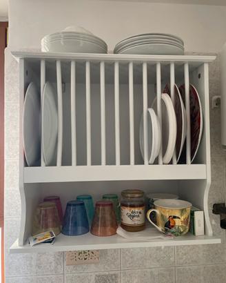 Piattaia a vista, in legno, come nuova.