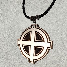 Collana croce celtica in legno