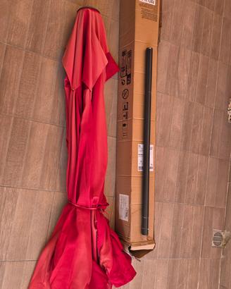 ombrellone da giardino Avea rosso compresa Base