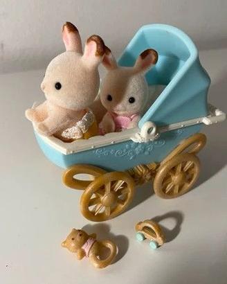Gemelli Coniglio Cioccolato e carrozzina – 5432