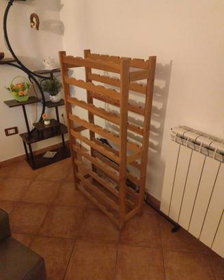 Portabottiglie in legno massello