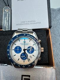 Orologio uomo Pagani design bianco blu in acciaio