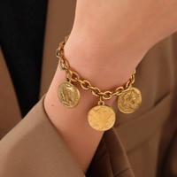 Bracciale chiusura T-bar "Multi coin" inox 