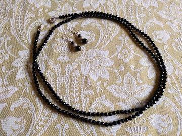 Collana e orecchini in onice ed argento