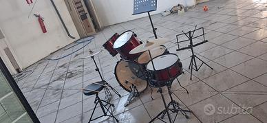 Batteria Acustica Peace Demon DP-101 Wine Red 5 Pe