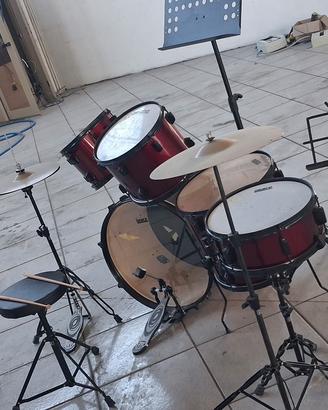 Batteria Acustica Peace Demon DP-101 Wine Red 5 Pe