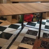 CONSOLLE Rovere con gambe in metallo NUOVA