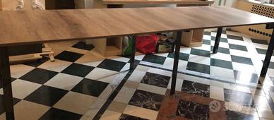 CONSOLLE Rovere con gambe in metallo NUOVA