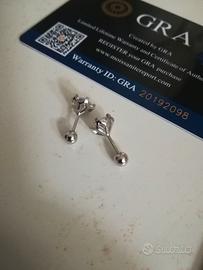 Orecchini con diamante  da 1+1carato