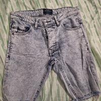 Shorts Uomo BERSHKA  Denim Super Skinny Fit Eur 38