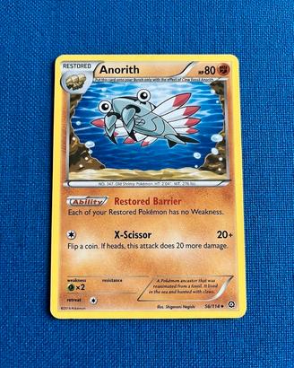 Carta Pokémon Anorith 56/114 XY Steam Siege (2016)