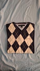 Maglione a scacchi, Tommy Hilfinger, taglia M