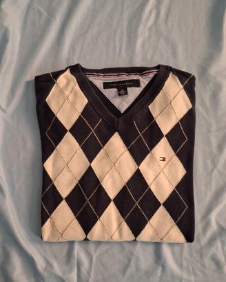 Maglione a scacchi, Tommy Hilfinger, taglia M