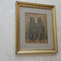 Quadro cornice in legno colore oro firmato frances