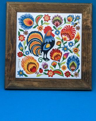 Mattonella Sottopentola 20x20 cm legno e ceramica