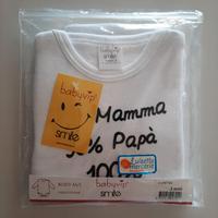 Body manica lunga con stampa 1-3 mesi