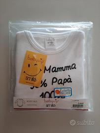 Body manica lunga con stampa 1-3 mesi