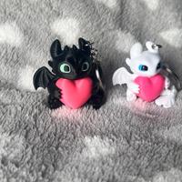 Coppia portachiavi dragon trainer