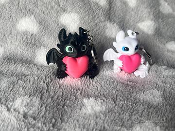 Coppia portachiavi dragon trainer