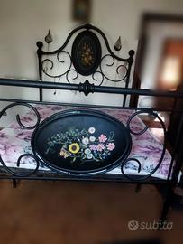 Letto matrimoniale antico in ferro battuto