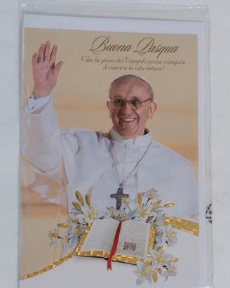 Biglietto Papa Francesco Buona pasqua Sigillato