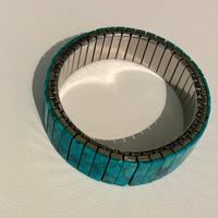 Bracciale vintage turchese e metallo