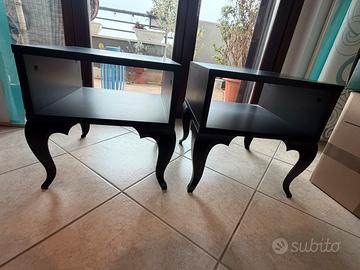Coppia comodini neri stile classico moderno