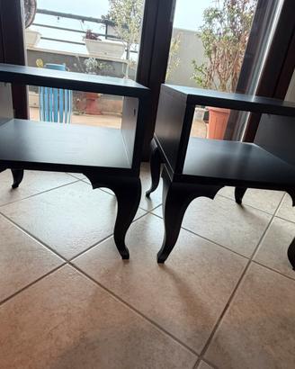 Coppia comodini neri stile classico moderno