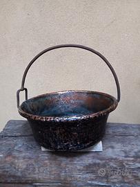 Antica pignatta in rame 