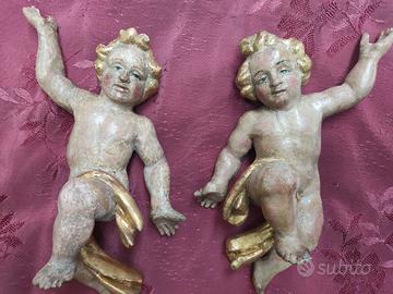 Putti angelo in legno antichi XVIII 700