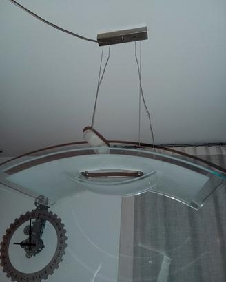  SOSPENSIONE RETTANGOLARE IN VETRO CURVO