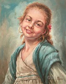 “La Gitana” Olio su tavola 40 × 50 cm certificato