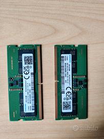 RAM 2x 8 GB DDR5 SODIMM 4800 MHz