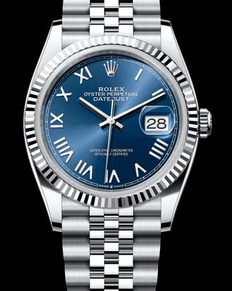 Rolex DJ 36mm 126236 blu romani novità new 07/2026