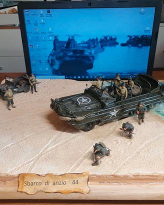 Diorama 1:35 sbarco anfibio USA DUKW 353